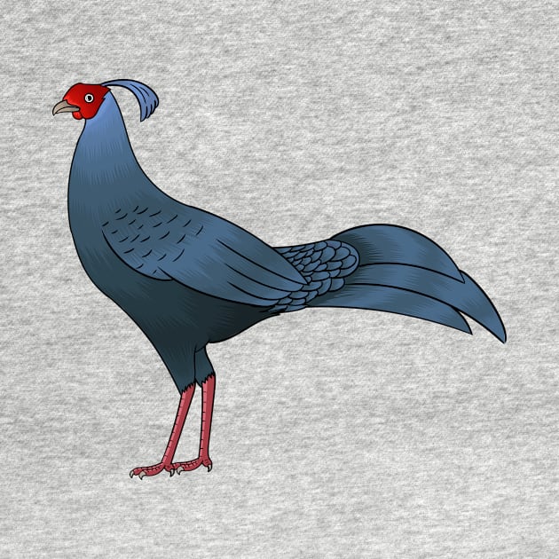 Siamese fireback bird cartoon illustration by Cartoons of fun